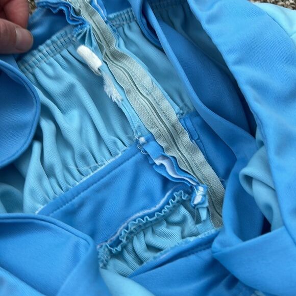 Vintage Union Label 70s Sleeveless Elegant Light Blue Maxi Dress - Picture 9 of 9